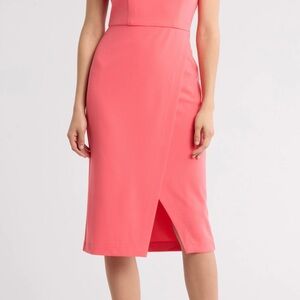 Maggy London Vibrant Coral Dress - Size 12 (NWT)